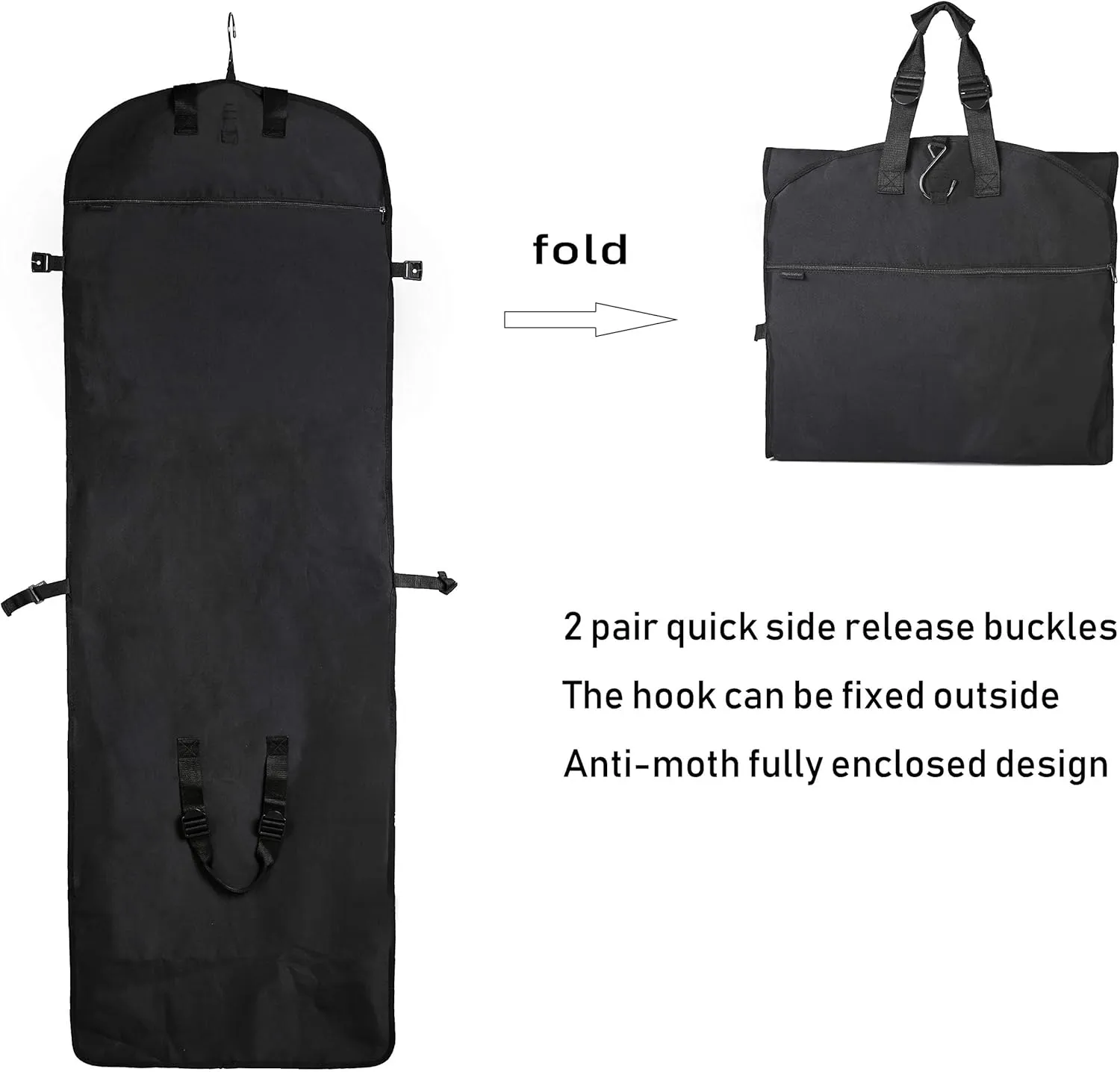 1step2dream 72 In Garment Bag for Trave,Extra-Large and Durable Travel Garment Bag - Premium Quality Suit Carrier for Business Trips and Vacations
