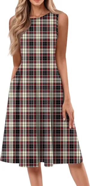 ADHOWBEW Easter Dresses for Women 2025 Casual Flowy Sexy Plus Size Sleeveless Vacation Tropical Dresses