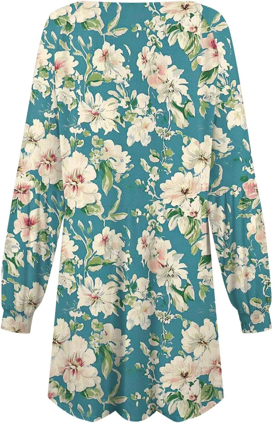 ADHOWBEW Summer Dresses for Women 2025 Long Sleeve Trendy Plus Size Sexy Casual Round Neck Midi Dresses