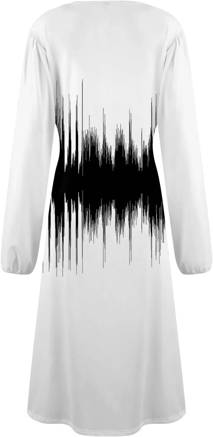 ADHOWBEW Summer Dresses for Women Plus Size Casual Long Sleeve Round Neck Trendy 2025 Sexy Flowy Dress