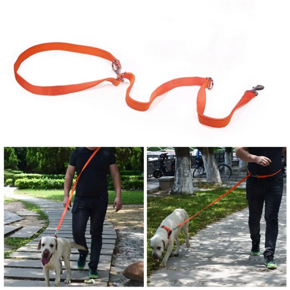 Adjustable Double Head Dog Leash with p Chain Hook