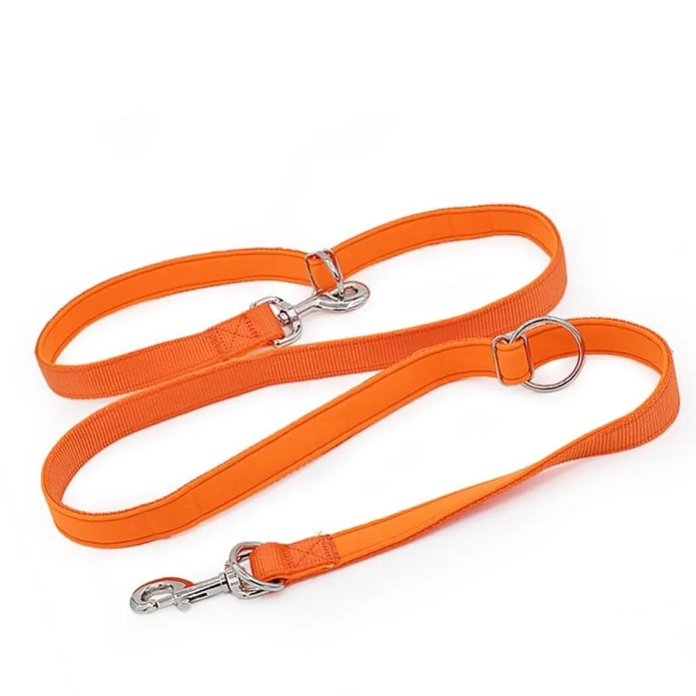 Adjustable Double Head Dog Leash with p Chain Hook