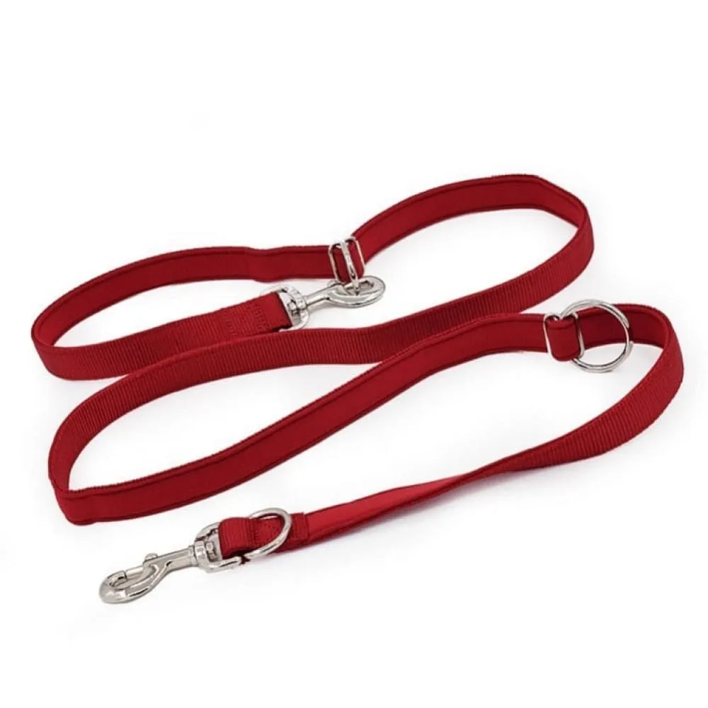 Adjustable Double Head Dog Leash with p Chain Hook