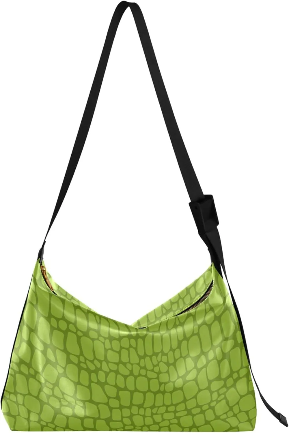 Alligator Skin Texture Crocodile Leather Hobo Purses for Women Large Womens Purse Leaf Animal Print Shoulder Handbag