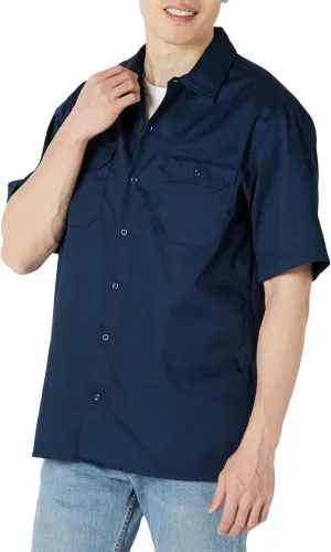 Amazon Essentials Button Up Shirt for Men, Short-Sleeve, Stain and Wrinkle-Resistant