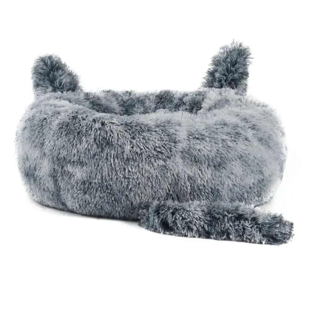 Anti Anxiety Fluffy Washable Calming Round Donut Pet Bed for Small, Medium Dogs