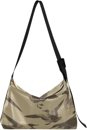 Artistic Ducks Retro Hobo Crossbody Bags for Women Leather Large Shoulder Bag Cross Body Vintage Trendy Womens Tote Bags Handbag for Travel Shopping