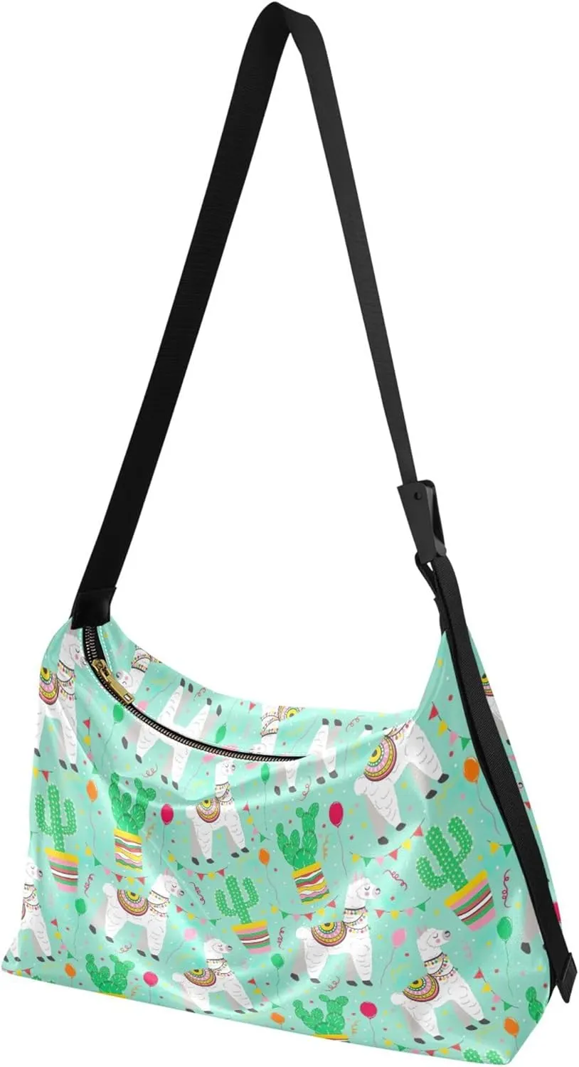 Artistic Line Cute Seagull Bird PU Leather Shoulder Bag Hobo Leather Purse Cute Animal Print Womens Hobo Handbags