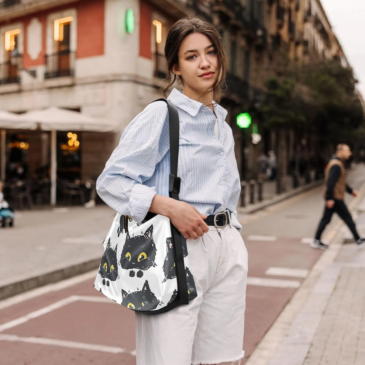 Artistic Line Cute Seagull Bird PU Leather Shoulder Bag Hobo Leather Purse Cute Animal Print Womens Hobo Handbags