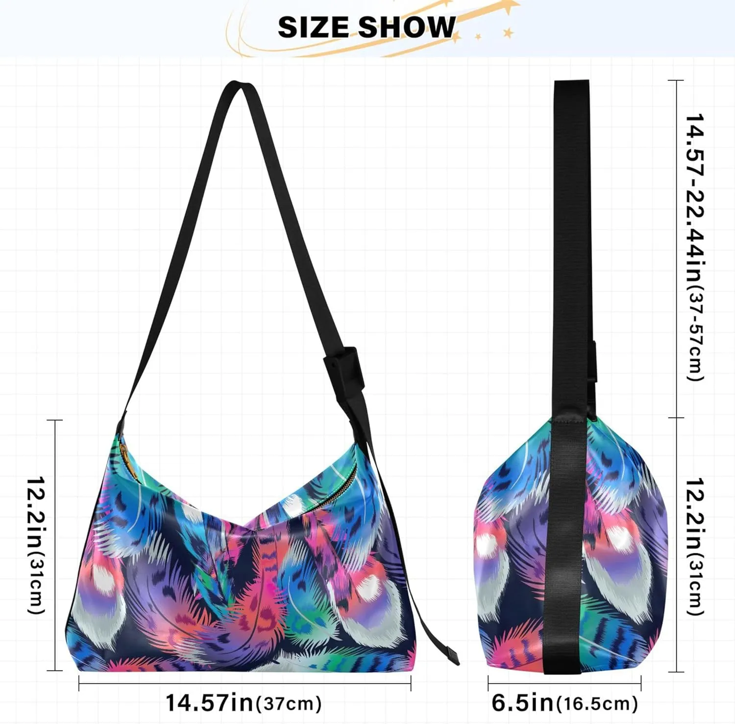 Artistic Line Cute Seagull Bird PU Leather Shoulder Bag Hobo Leather Purse Cute Animal Print Womens Hobo Handbags