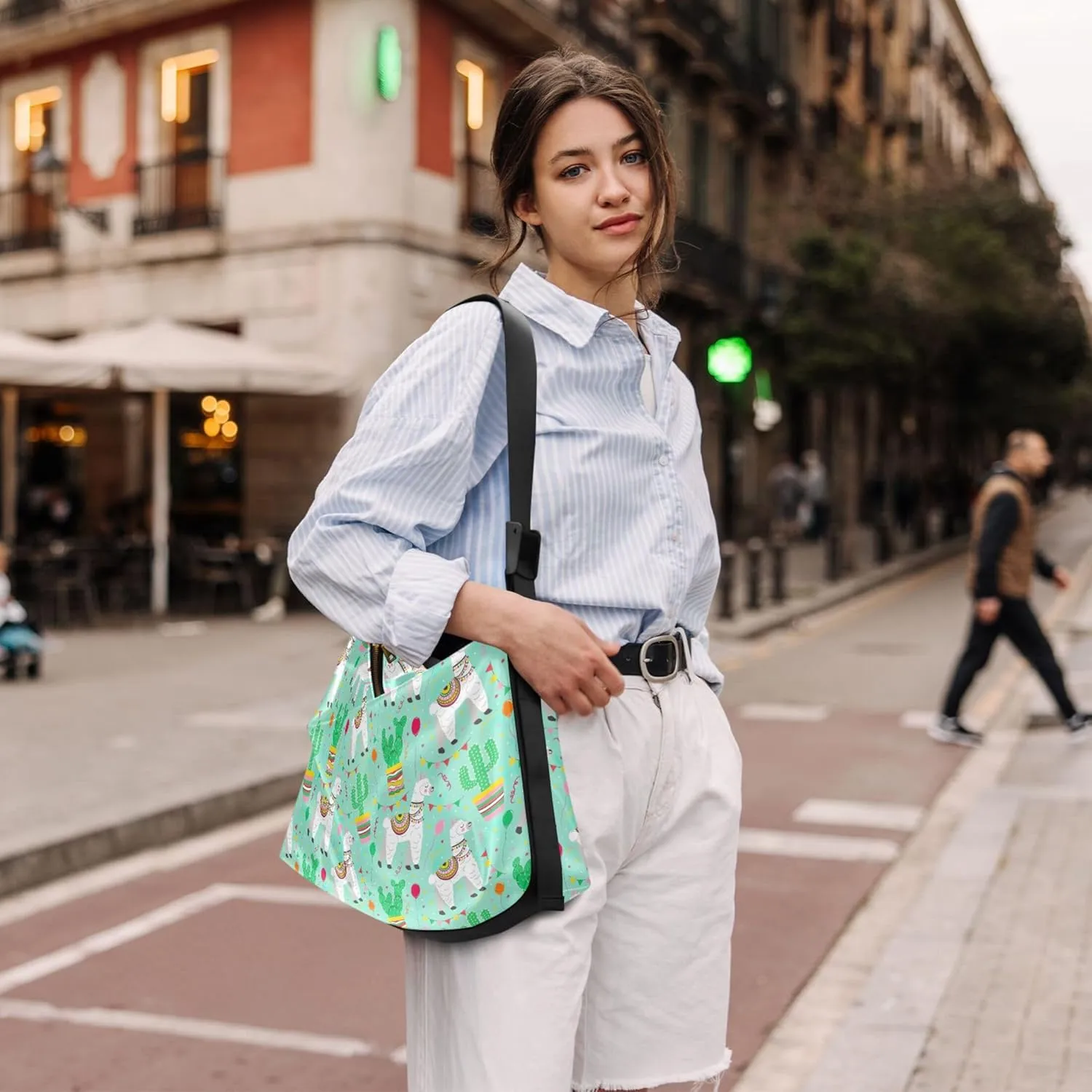 Artistic Line Cute Seagull Bird PU Leather Shoulder Bag Hobo Leather Purse Cute Animal Print Womens Hobo Handbags