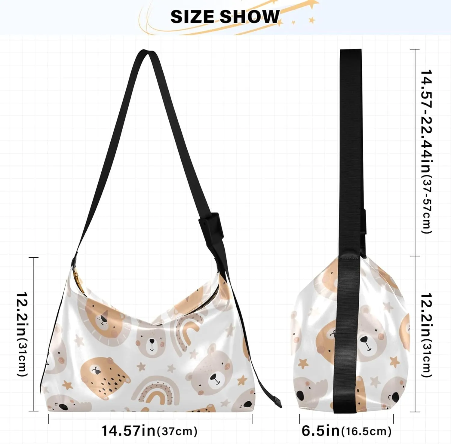 Artistic Line Cute Seagull Bird PU Leather Shoulder Bag Hobo Leather Purse Cute Animal Print Womens Hobo Handbags