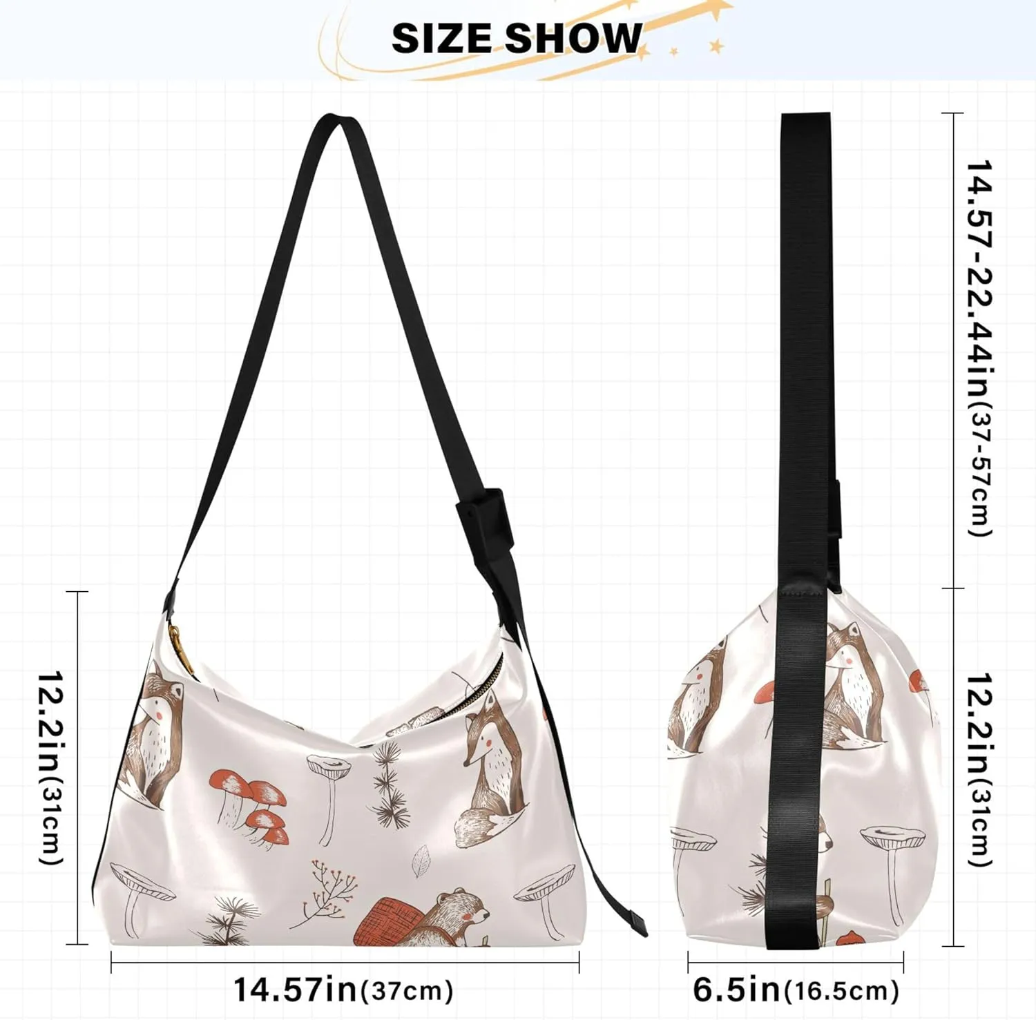 Artistic Line Cute Seagull Bird PU Leather Shoulder Bag Hobo Leather Purse Cute Animal Print Womens Hobo Handbags