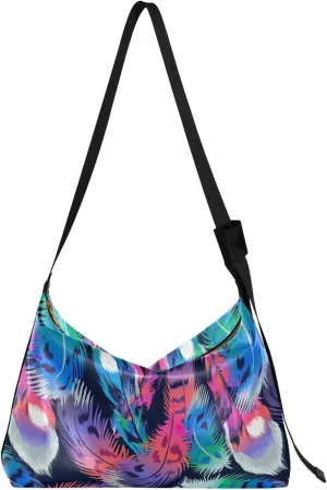 Artistic Line Cute Seagull Bird PU Leather Shoulder Bag Hobo Leather Purse Cute Animal Print Womens Hobo Handbags