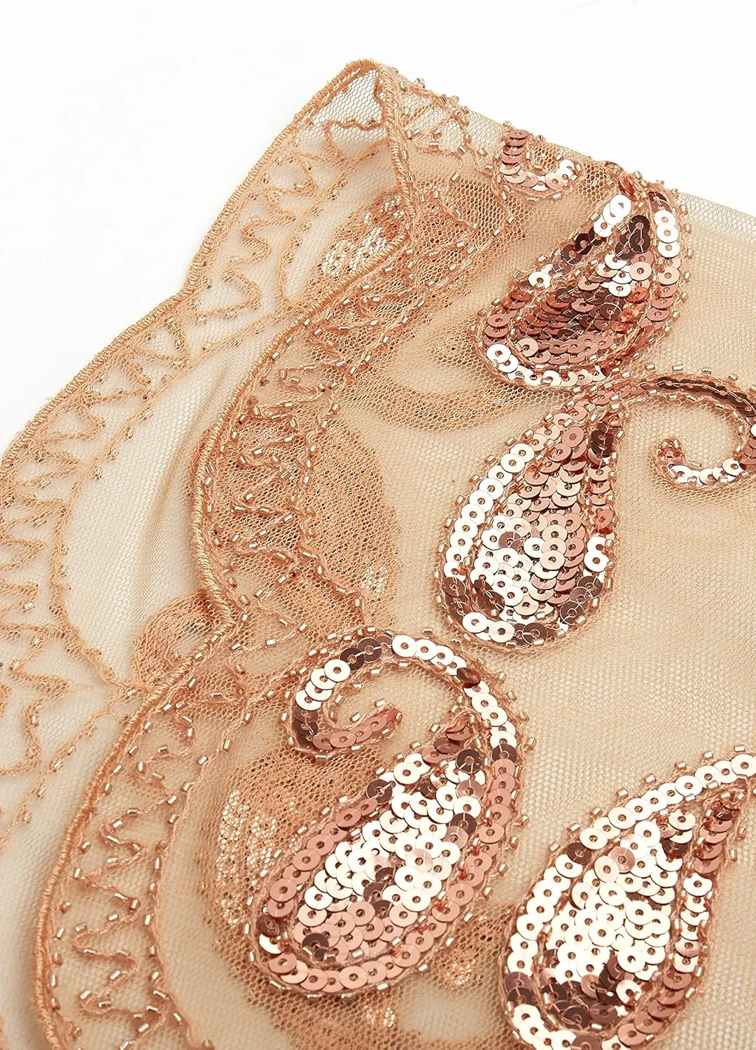BABEYOND 1920s Shawl Wraps Sequin Beaded Evening Cape Bridal Shawl Bolero Flapper Cover Up
