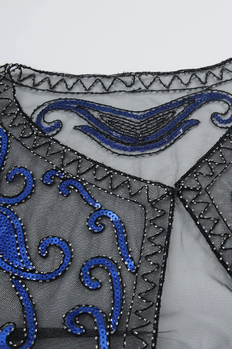 BABEYOND 1920s Shawl Wraps Sequin Beaded Evening Cape Bridal Shawl Bolero Flapper Cover Up