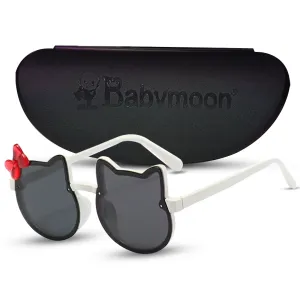 Babymoon Baby Boys Girls Cat Style Unisex Kids Sunglasses with Case | Baby Return Gift Set | Black