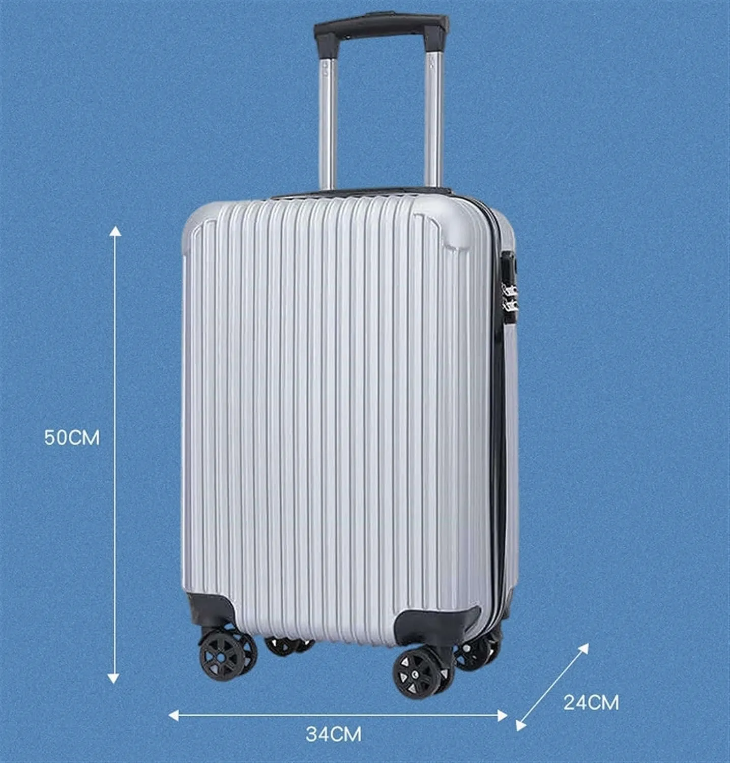 BKEKM Carry On Luggage Hard Luggage 20 Inch Portable Suitcase Travel Luggage Carry On The Go Suitcases Trolley Luggage Locking Spinner Wheels Lightweight