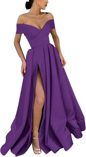 Black Formal Dresses for Women Gowns Evening Party Cocktail Dress Split Elegant V Neck Wrap Ruffle Wedding Guest Dress