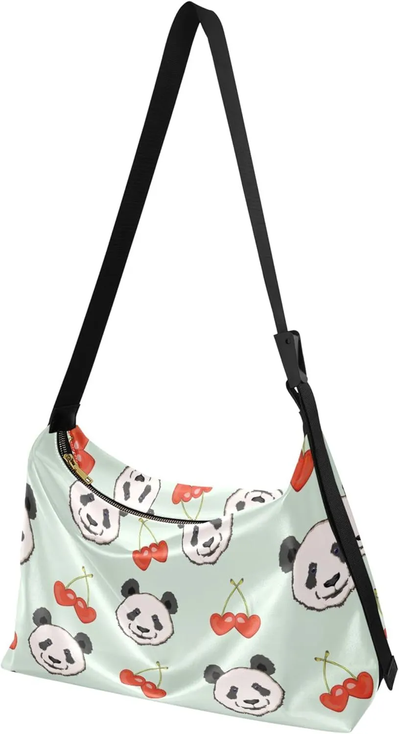 Blue Sloth Planet Leather Hobo Purses for Women Large Crossbody Purse Stylish Animal Print Crossbody Hobo Purse