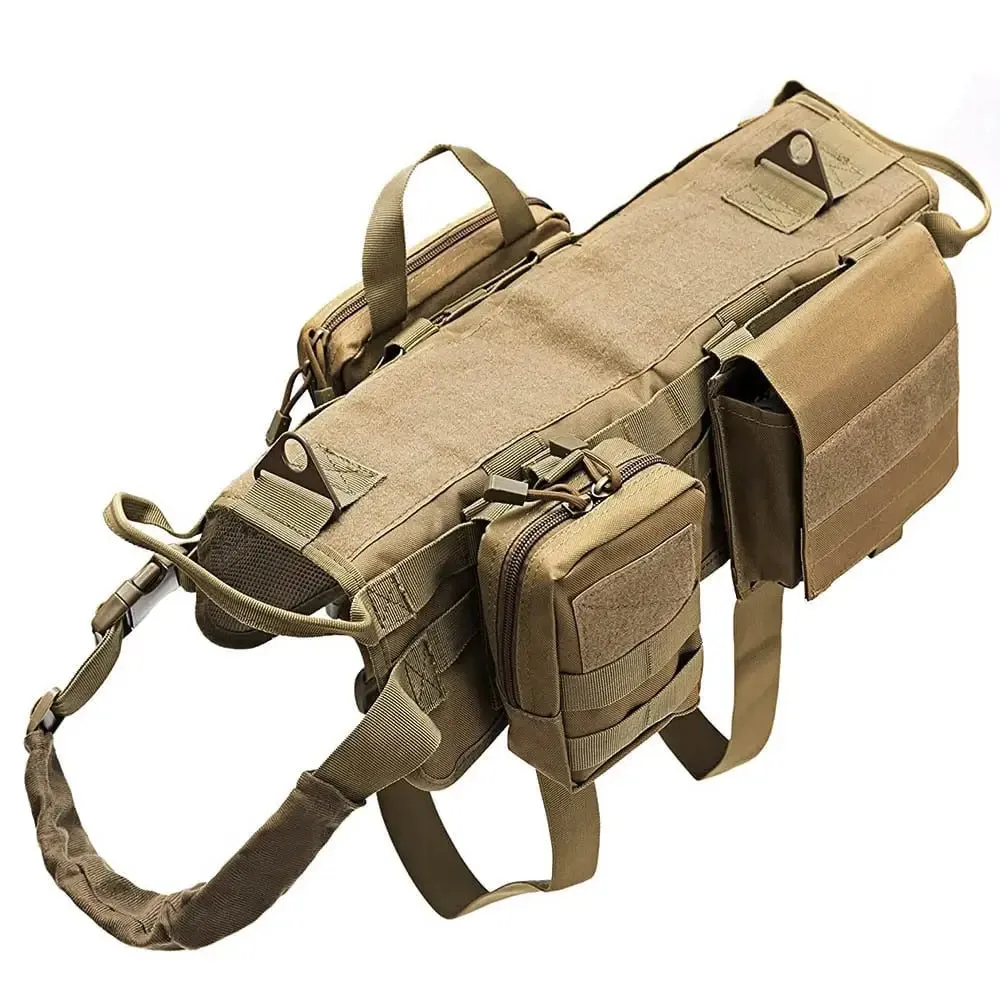Camouflage Big Dog Harness Pet German Shepherd K9 Malinois Training Vest Tactical Dog Harness and Leash Set for Dogs
