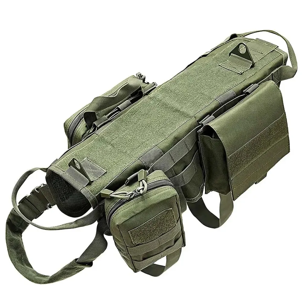 Camouflage Big Dog Harness Pet German Shepherd K9 Malinois Training Vest Tactical Dog Harness and Leash Set for Dogs