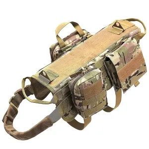 Camouflage Big Dog Harness Pet German Shepherd K9 Malinois Training Vest Tactical Dog Harness and Leash Set for Dogs