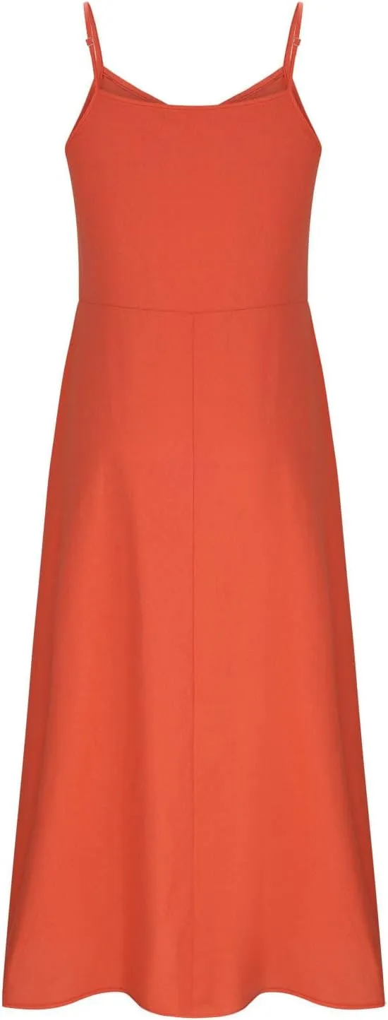 Casual Dresses for Women Flowy Casual Cami Dress Beach Vacation Sleeveless Long Sundresses with Pockets