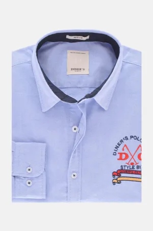 Casual Shirt in L-Blue SKU: AG18543-L-Blue