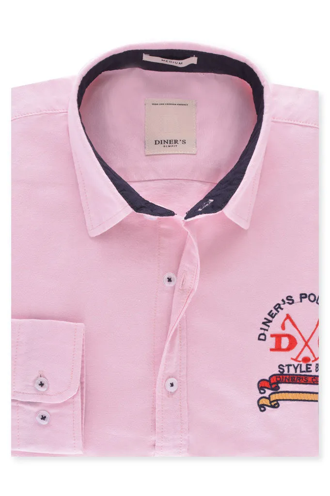 Casual Shirt in L-Pink SKU: AG18543-L-Pink