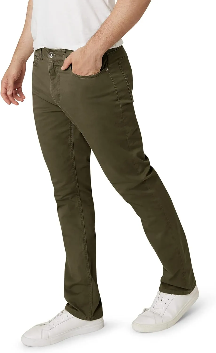 Chaps Men's Pants - Casual Slim Fit Cotton Stretch 5 Pocket Modern Chino Dress Pants - Work Pants for Men