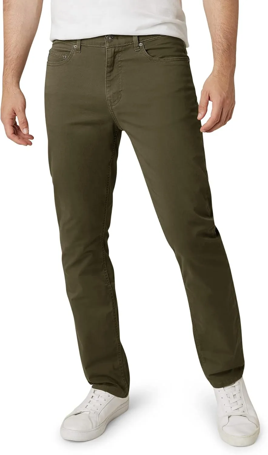 Chaps Men's Pants - Casual Slim Fit Cotton Stretch 5 Pocket Modern Chino Dress Pants - Work Pants for Men