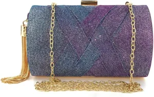 Clutch Purses for Women Wedding Party Prom Evening Bags tassel Handbag Shoulder Crossbody Bag With Detachable Chain