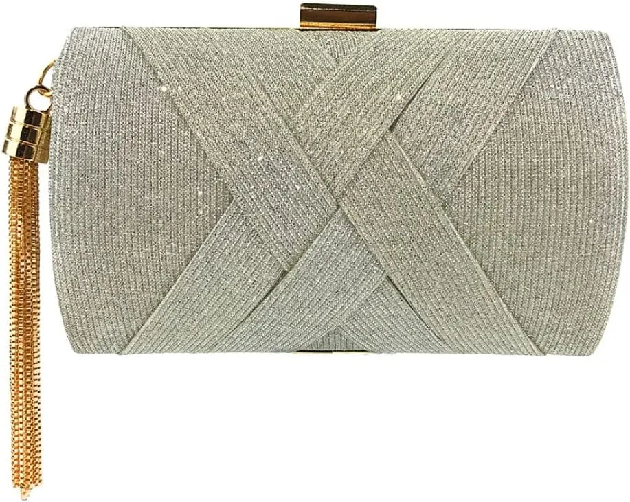 Clutch Purses for Women Wedding Party Prom Evening Bags tassel Handbag Shoulder Crossbody Bag With Detachable Chain