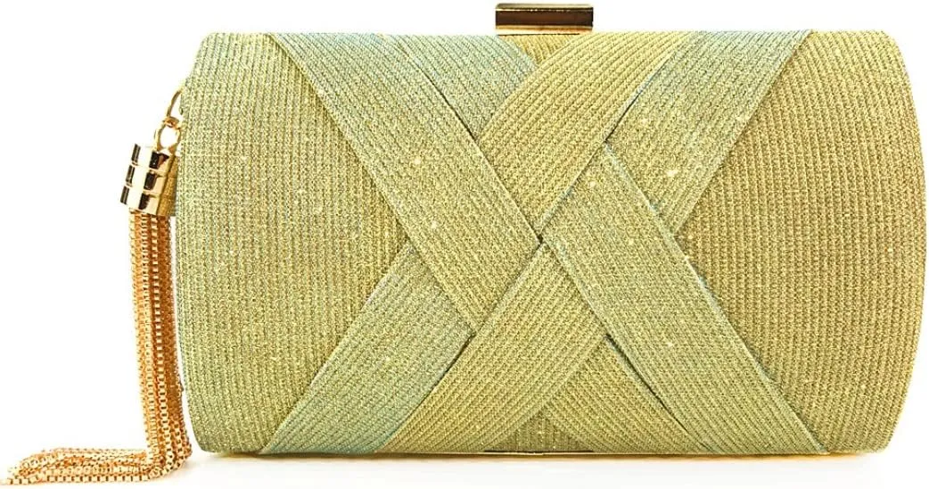 Clutch Purses for Women Wedding Party Prom Evening Bags tassel Handbag Shoulder Crossbody Bag With Detachable Chain