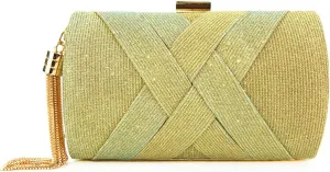 Clutch Purses for Women Wedding Party Prom Evening Bags tassel Handbag Shoulder Crossbody Bag With Detachable Chain