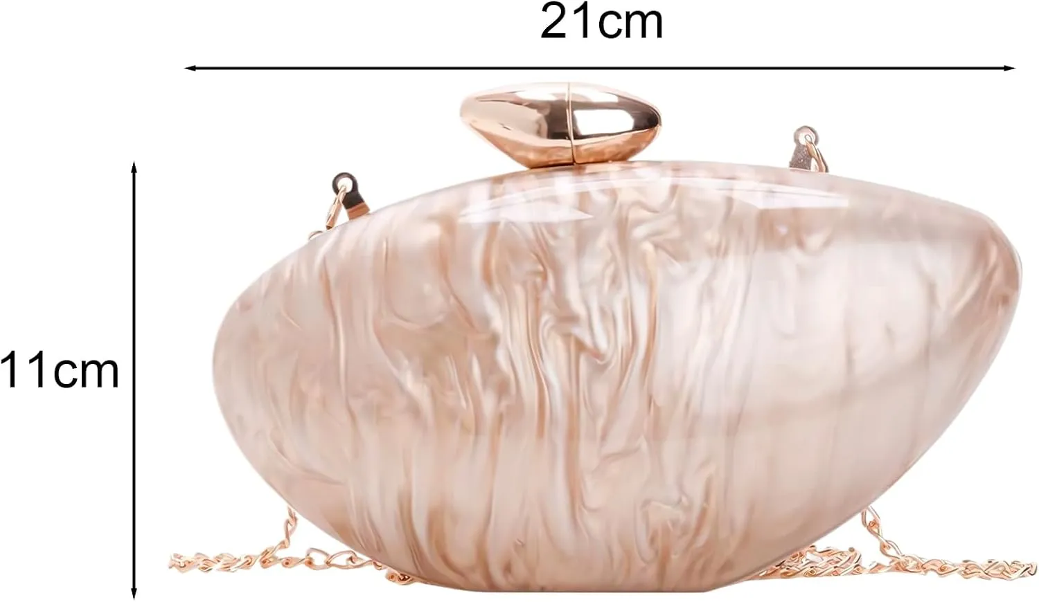 Clutch Purses for Women:Egg Shaped Womens Handbags,Shiny Evening Bags for Women,Womens Crossbody Purse Detachable Straps