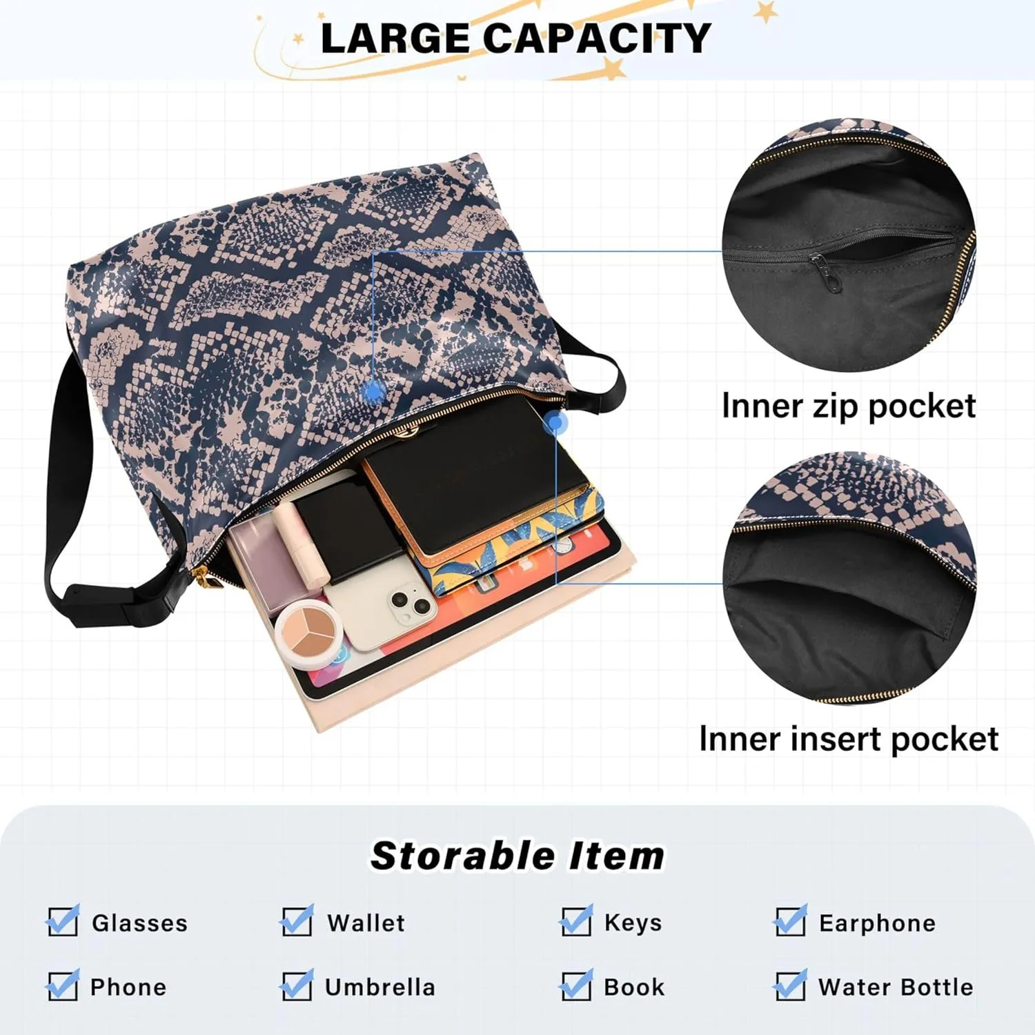 Cute Cartoon Crocodile Funny Soft PU Leather Hobo Bags Cross Body Men Bag Floral Animal Print Womens Shoulder Purse