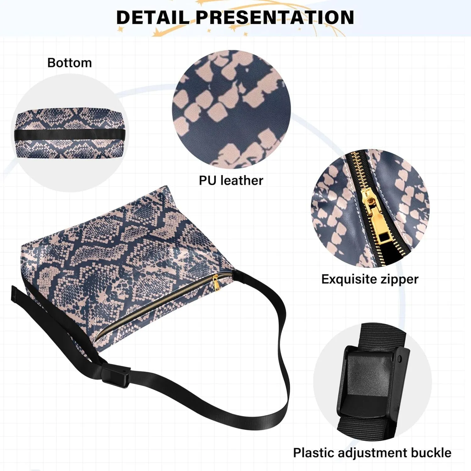 Cute Cartoon Crocodile Funny Soft PU Leather Hobo Bags Cross Body Men Bag Floral Animal Print Womens Shoulder Purse