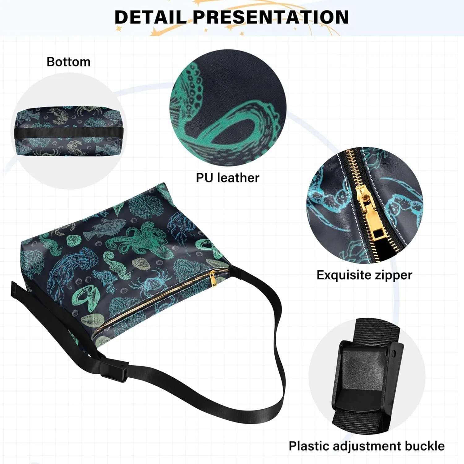 Cute Cartoon Panda Face Women Leather Handbags Hobo Large Leather Purse Women Animal Print Crossbody Hobo Handbag