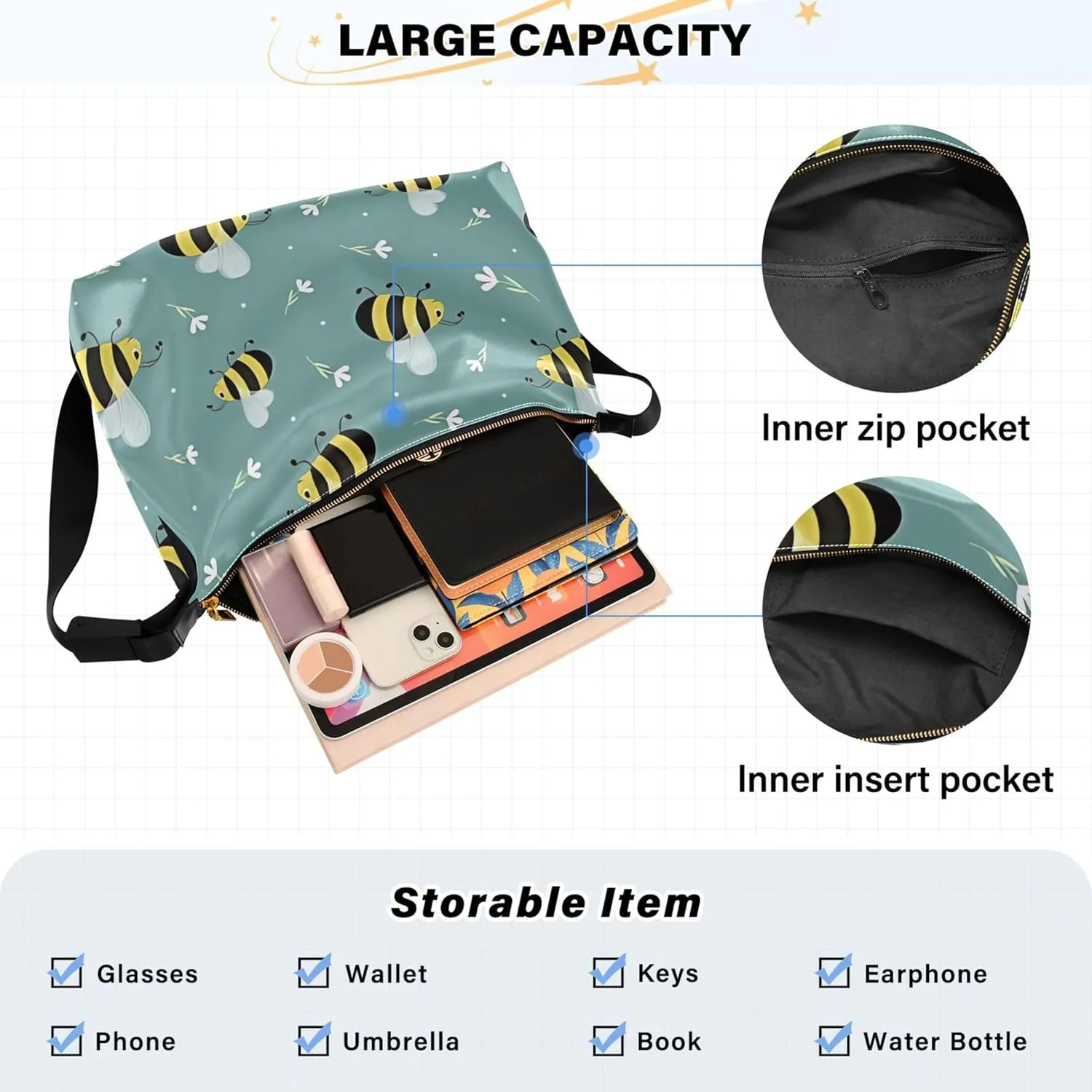 Cute Dog Bulldog PU Leather Hobo Purse Women's Large Purse Luxury Animal Print Simple Shoulder Bag