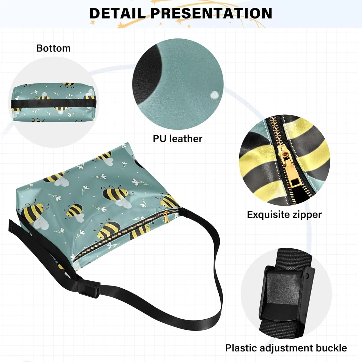Cute Dog Bulldog PU Leather Hobo Purse Women's Large Purse Luxury Animal Print Simple Shoulder Bag