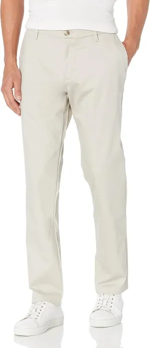 Dockers Men's Athletic Fit Signature Khaki Lux Cotton Stretch Pants, Cloud, 31W x 32L