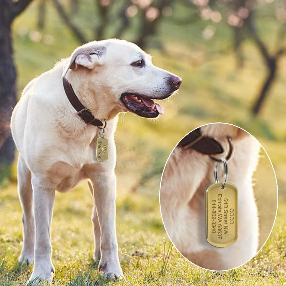 Dog's Vintage Style Personalized ID Tag
