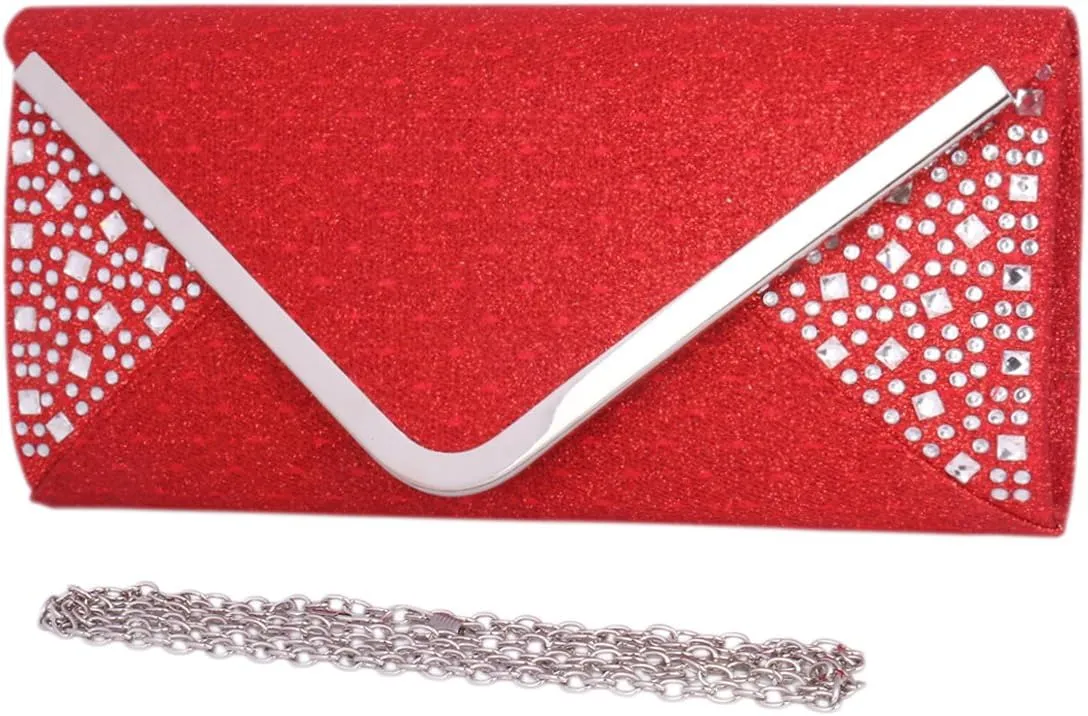 Envelope Clutch Two Tone Evening Crossbody Bag Purse Handbag