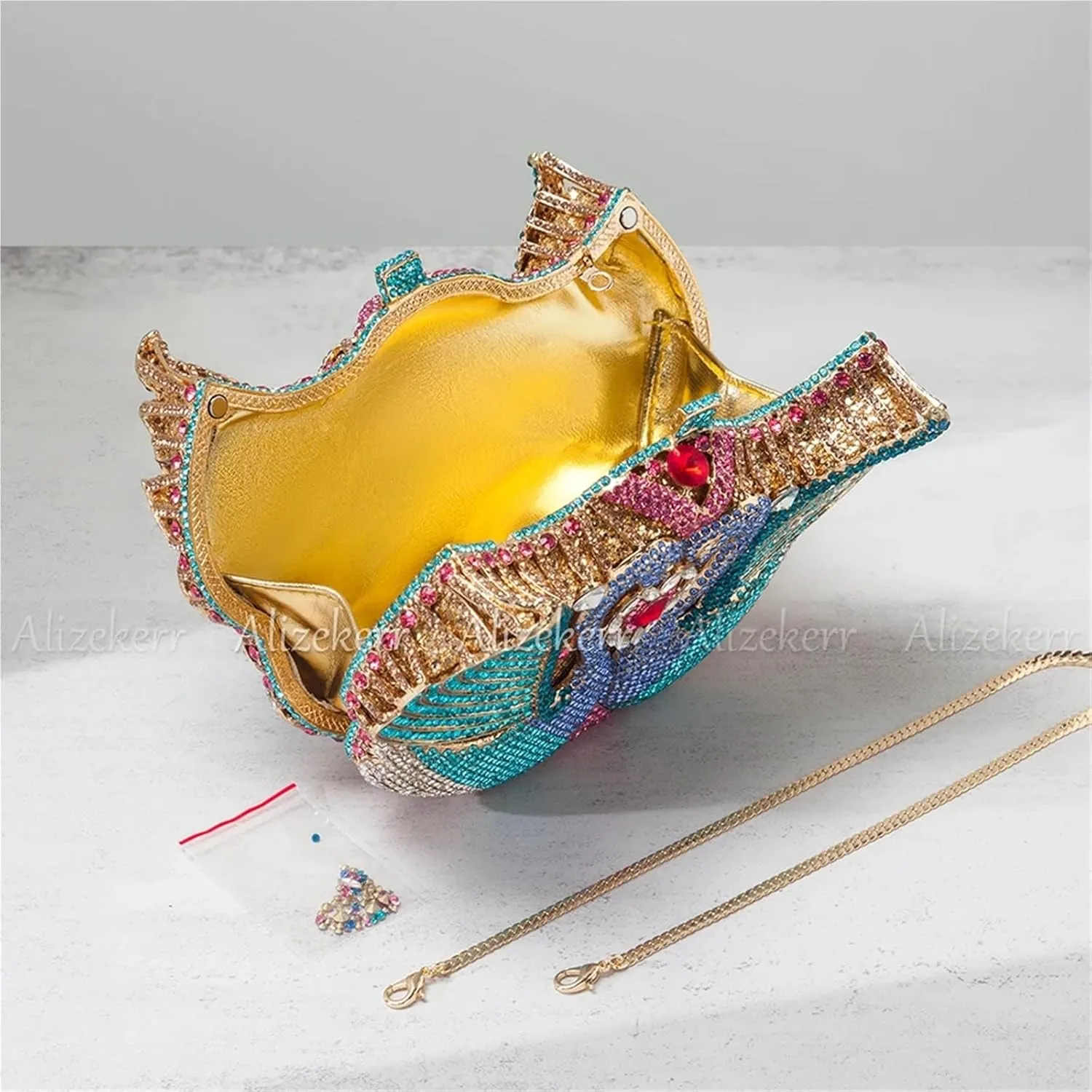 Evening Bag Swan Shaped Rhinestone Evening Bags Women Gorgeous Diamond Metal Clutch Purses And Handbags Wedding Party