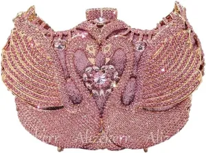 Evening Bag Swan Shaped Rhinestone Evening Bags Women Gorgeous Diamond Metal Clutch Purses And Handbags Wedding Party