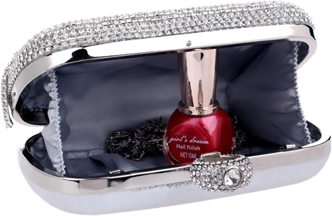 Evening Bag Tassel Diamonds Evening Bags Finger Ring Small Clutch Chain Shoulder One Side Rhinestones Party Wedding Handbags