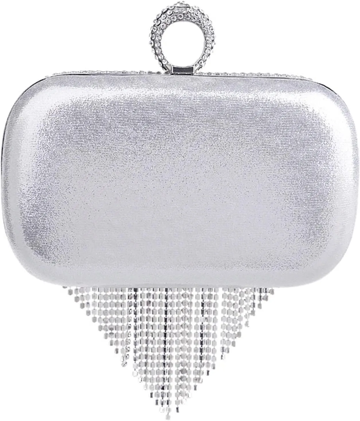 Evening Bag Tassel Diamonds Evening Bags Finger Ring Small Clutch Chain Shoulder One Side Rhinestones Party Wedding Handbags