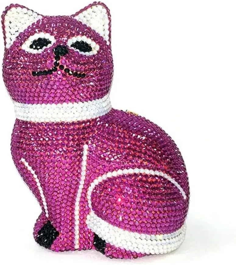 Evening Clutch Bags Bling Cocktail Party Rhinestone Handbag Crystal Cat Shape Crossbody bag